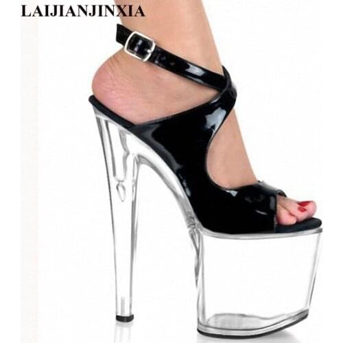 LAIJIANJINXIA 2017 HOT SELL Womens Platform Sandals Pole Dancing Shoes 8 Inch High Heels Shoes Nightclub Dance Shoes E-115