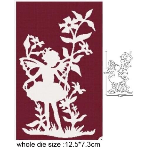 Metal Cutting Dies Christmas Flower Fairy dies cuts DIY Scrapbooking dies Photo Craft dies Handmade Card Punch Art Cutter Dies