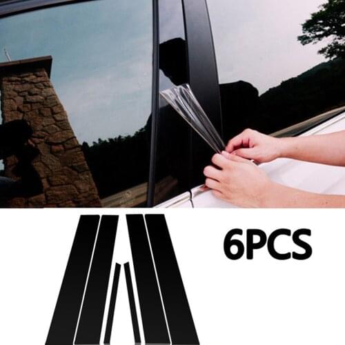 6 Pcs Center BC column stickers For Honda Civic 2006-11 Mirror effect Window Pillar Posts Cover Trim for Honda Civic 2006-11 New