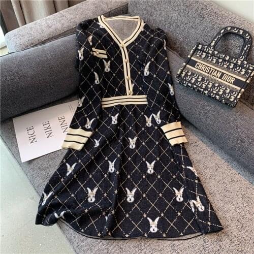 Модные вязаные платья Namou Drane China At AliExpress