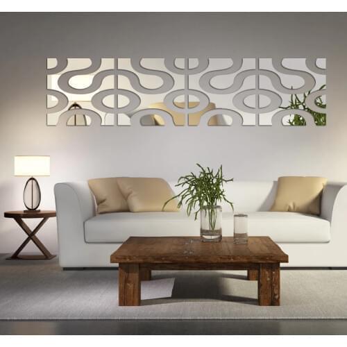 Hot new large Acrylic wall sticker 3d stickers home decor wall decals mirror surface diy home decoration modern wall art