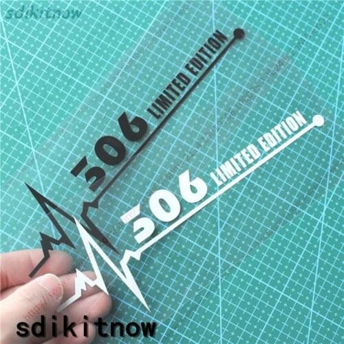 New 1pc Heart Car Decal Sticker Styling Windows Door Decoration For Peugeot 206 207 208 306 307 308 406 407 408 508 accessories