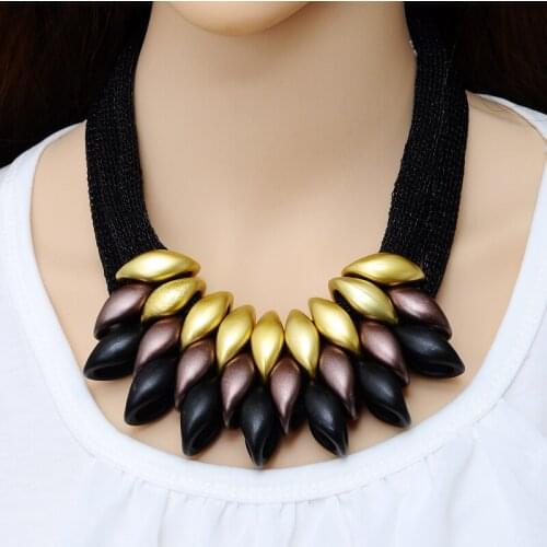 New 2016 Necklace Women Geometric Woven By Hand Newest Necklaces Pendants Mesh Short Necklace Jewelry Colar Feminino