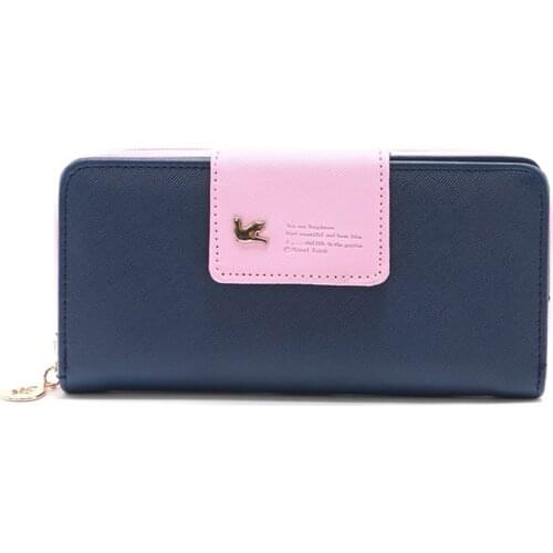 New Design Fashion Women Ladies Girls PU Zipper Clutch Wallets Long Zip Handbag Casual Office Bags