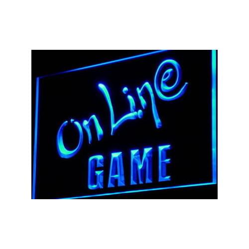 I960 Online Game Cafe Center Internet Lure Light Signs On/Off Swtich 20+ Colors 5 Sizes