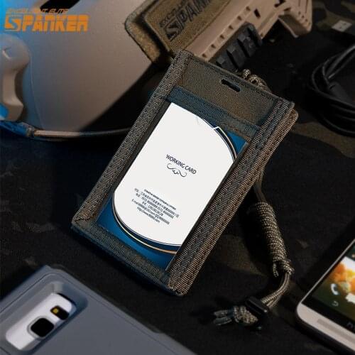 EXCELLENT ELITE SPANKER Tactical Badger Vertical ID Holder Lanyard Card File Hanging Holder Adjustable Credit Card Holder