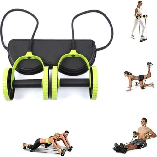 AB Wheels Roller Stretch Elastic Abdominal Resistance Pull Rope Tool Abdominal Muscle Trainer Exercise Home Fitness Equipment