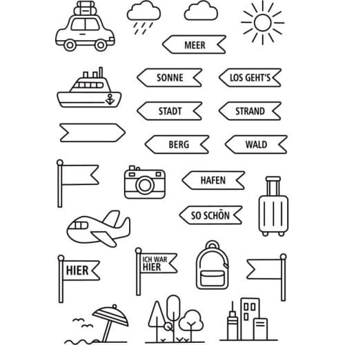 German indicator Transparent Clear Silicone Stamp/Seal for DIY scrapbooking/photo album Decorative clear stamp sheets M1362