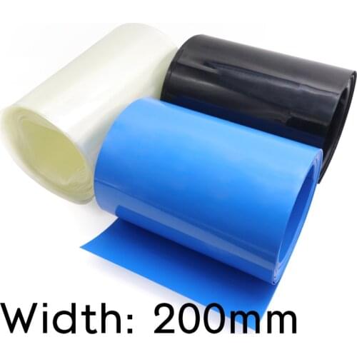 Width 200mm (Diameter 127mm) Lipo Battery Wrap PVC Heat Shrink Tube Insulated Case Sleeve Protection Cover Flat Pack Colorful