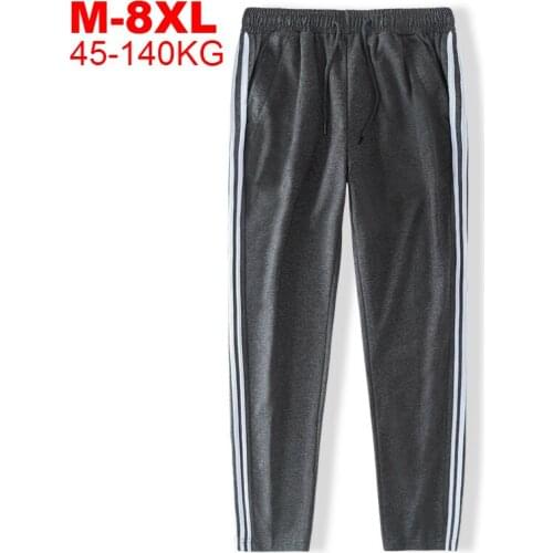 Joggers Sweatpants Men Chinese Street Wear Cotton Pants Sports Tracksuit Trousers for Men Plus Size 8xl 7xl Striped Pants Man