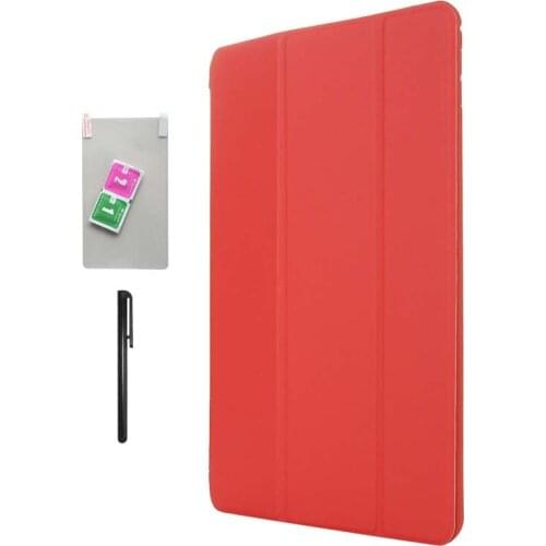 Ultra Slim Shockproof Case For iPad Air 2 Smart Wake-up Sleep Stand Folding PU Leather Flip Cover for Apple iPad Air 2 +Film Pen