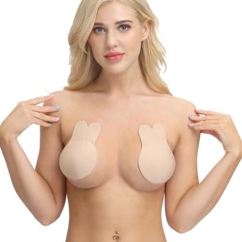 Rabbit ear bump-proof invisible nipple chest sticker lifting breast sticker silicone bra lift breast