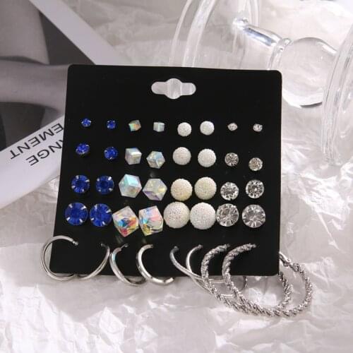 ZOVOLI Bohemian Vintage Stud Earrings Set Statement Undefined Crystal Geometric Earring For Women Aros Fashion Jewelry 2020