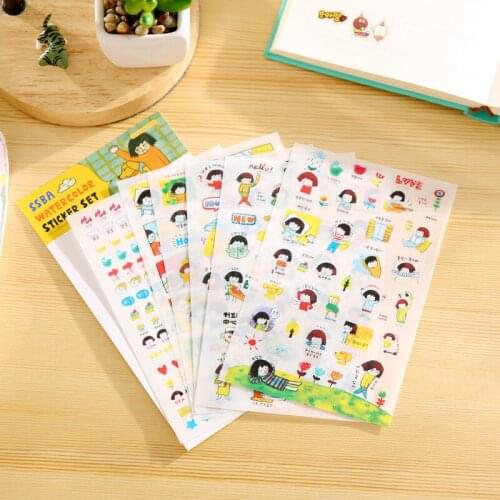 1set BZNVN Manual DIY album Notepad album my life background wall paste cartoon diary stickers