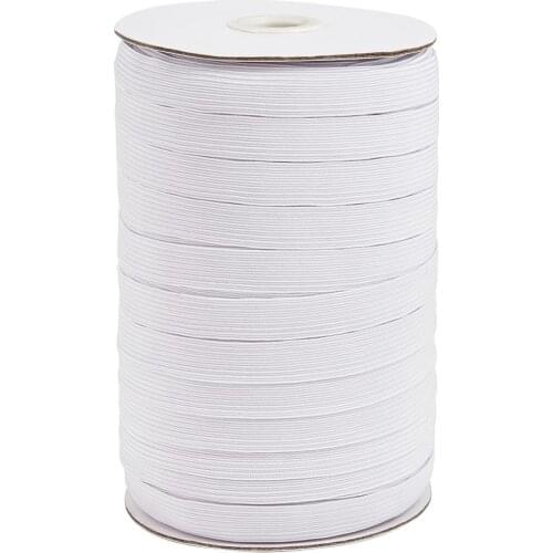 1roll Flat Elastic Cord Stretch Rope Sewing Thread White/Black 4/5/6/8/10/12/14mm Handmade Multiple Function