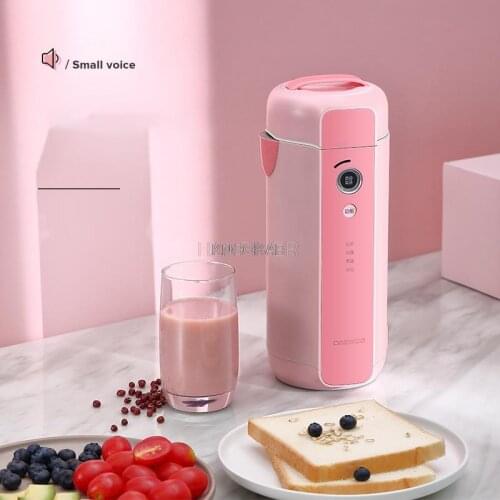 220V Soymilk Maker Machine Mini Electric Auto Juicer Blender Cooking Cup Heat Soya-Bean Milk Juicer Rice Paste Maker Filter-free