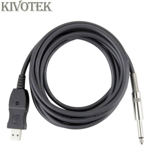 3M Guitar Audio Adapter Cable Bass 14''USB to 6.3mm Jack Link Connection Instrument cable Windows 98/SE/2000/XP/ Free Shipping