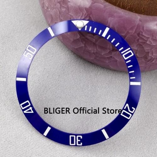 38mm Blue ceramic bezel insert fit 40mm watch case SUB Automatic watch mens watch made by BLIGER factory BB4