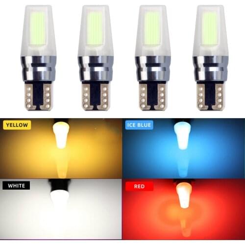 4X T10 LED W5W Acrylic Sapphire 168 194 Super Bright Car Signal Lamps 12V Auto Turn Side Light Wedge Door Dome Read Trunk Bulb