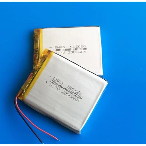 5xpcs 505060 lipo lithium polymer Rechargeable battery 3.7v 2000mAh Batteries cells For MP4 MP5 PSP 5*50*60mm video game speaker
