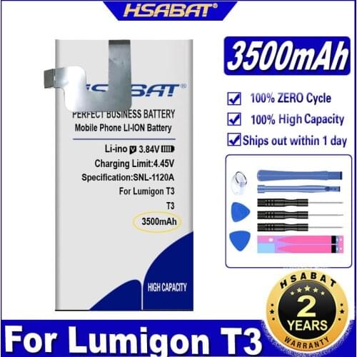 HSABAT T3 3500mAh Battery for Lumigon t3 Batteries