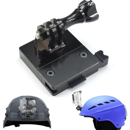 CNC Aluminum Helmet Mount Base Adapter Fixed Mount with Screw Selfie stick for Gopro Hero 5 4 3+ 3 2 1 for Sport Camera