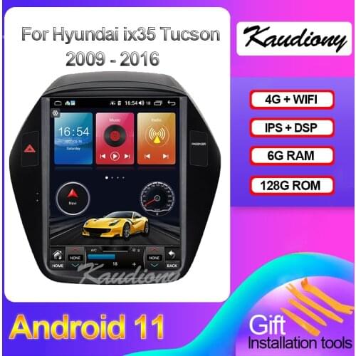 Kaudiony 10.4" Android 10.0 For Hyundai Tucson ix35 Car DVD Multimedia Player Auto Radio Automotivo GPS Navigation 4G 2009-2016
