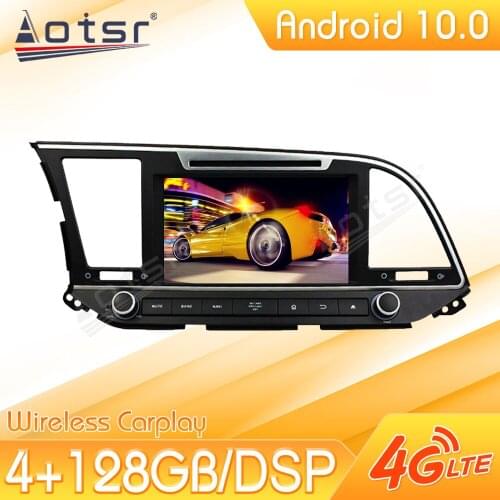 Android 10 Car Multimedia Stereo Player For Hyundai Elantra 2016-2019 Tape Radio Recorder Auto GPS Navi Head Unit No 2Din 2 Din