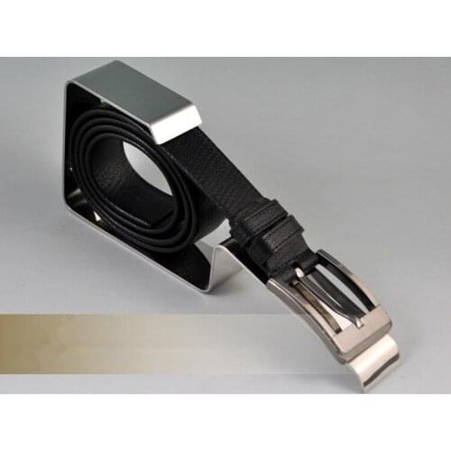 Free Shipping Stainless Steel belt display holder racks stand mirror surface