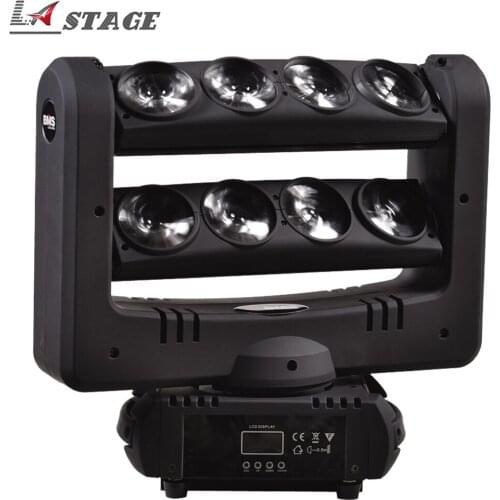 Free Shipping RGBW 8x12W Led Spider Beam Light Led 8x12w Bar DMX Moving Head Beam Led Spider Light