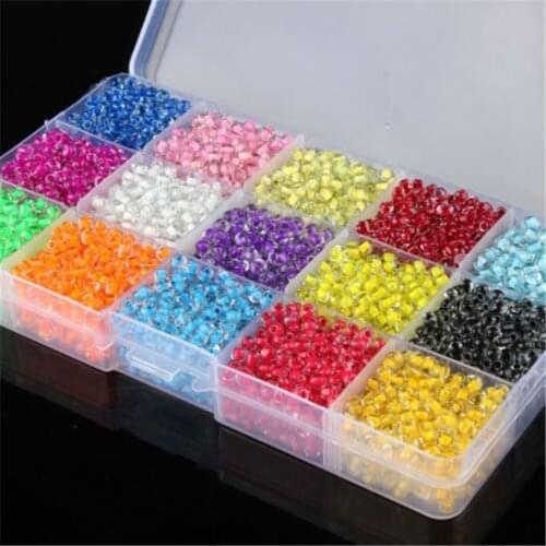 500+ Colored Core Glass Crystal Spacers Seed Spacer Beads for DIY Jewelry Making 4mm*3.2mm