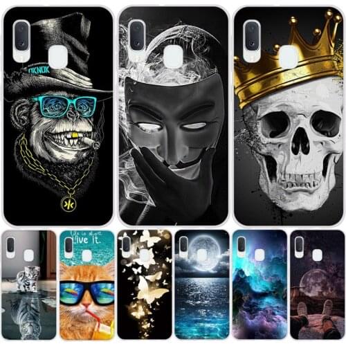 Phone Case for Samsung Galaxy A20e Soft Silicone TPU Fashion Flower Painted Back Cover for Samsung Galaxy A20e A202 A202F Cases