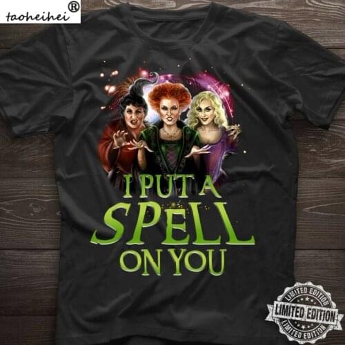 Hocus Pocus Squad Halloween I Put A Spell On You Black Classic Cotton T-Shirt