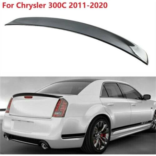 ABS Black Rear Spoiler Wing Flap Fit for Chrysler 300C 2011-2020 Rear Trunk Spoiler Wing Durable