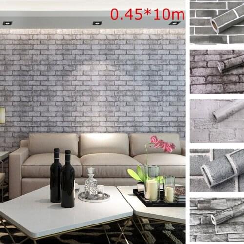 Home Decor 3D PVC Furniture Kitchen Living Room Bedroom Brick Wallpaper Rock Wall Stickers Paper Self-adhesive Stickers