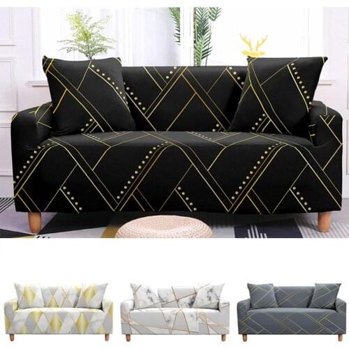 Elastic Sofa Cover for Living Room Stretch Slipcovers Geometric Armchair Two/Three Seat Couch Cover