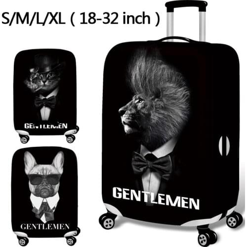 Elastic Luggage Protective Suitcase Luggage Case Leather Case Cover 18-32 Inch Thick Wearable 3D Animal Pattern