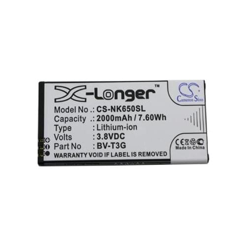 Cameron sino 2000mah battery for MICROFOFT Lumia 650 RM-1154 BV-T3G for NOKIA Lumia 650 RM-1154 BV-T3G