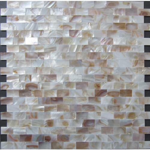 Natural Shell Mosaic Tile Brick Wall Mother Of Pearl Kitchen Backsplash Bath Wall Cladding Tile