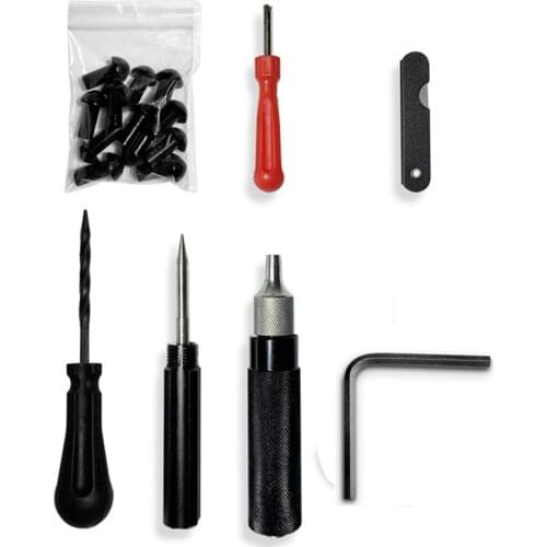 Car Motorcycle Tire Repair Plugger Tools Set Tire Wheel Repair Kit Mushroom Plug Probe Nozzle