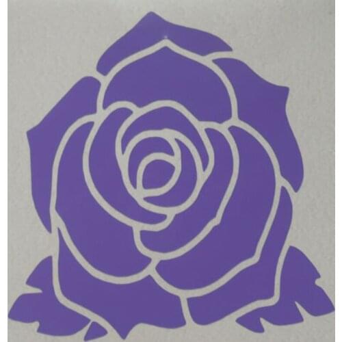 Fancy Rose Flower Tile, Wall, Window Stickers / Decals / Transfers Car Laptop Decal Sticker 20 Colours Choose
