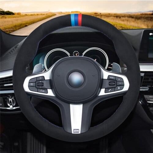 DIY Anti-Slip Wear-Resistant Steering Wheel Cover For BMW G30 G32 G20 G14 G15 X3 G01 X4 G02 X5 G05 M5 Car Interior Decoration