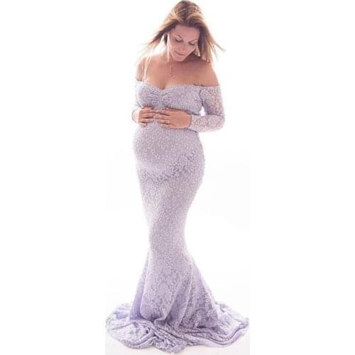 20120 New Maternity Photography Lace Dress Pregnancy Clothes For Photo Shoot Maternity Clothes Photography Props Pregnant Dress
