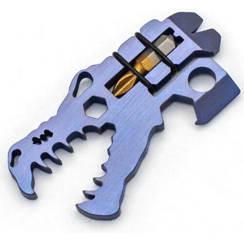 Outdoor Titanium Alloy Dinosaur Multi-function Survival Tool Edc Daily Emergency Equipment Travel Portable