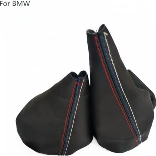 Car Shift Gear Stick Manual Handbrake Gaiter Shift Boot Black Leather Boot Car-Styling For BMW 3 Series E36 E46 M3