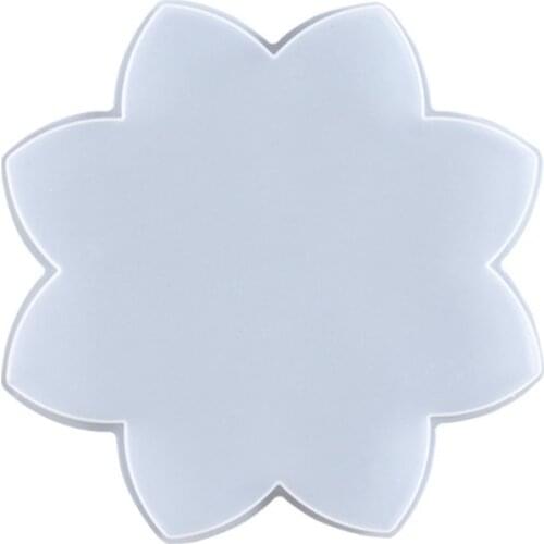 Crystal Epoxy Resin Mold Lotus Coaster Tray Cup Mat Silicone Mould DIY Crafts Ornaments Decorations Making Tool