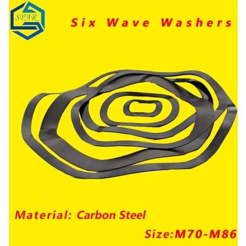 Six Wave Crest Washer Spring Wave Washer Gasket Wave Washers Spring Washers Carbon Steel Blackening M70/M73/M86