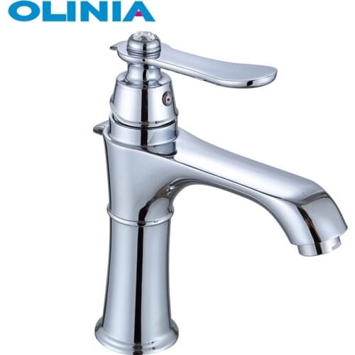 OLINIA bathroom faucets single hole deck mounted ceramic core basin faucet with polished surface OL8260C