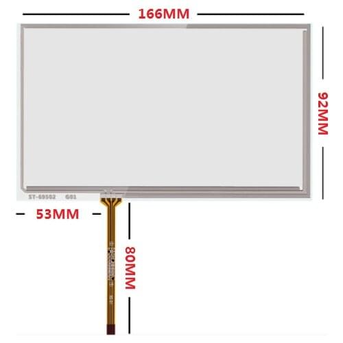 Compatible replacement New 7 inch 4lines resistance touch screen panel TouchSensor 166*92 mm for JVC-KW-AVX900 JVC KW AVX900