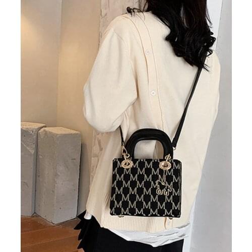 Fashion Brand Letter Pattern Women Crossbody Bags PU Leather Shoulder Messenger Pouch Female Solid Color Handbag Small Flap